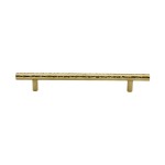 M Marcus Heritage Brass Cabinet Pull T-Bar Hammered Design 160mm Centre to Centre